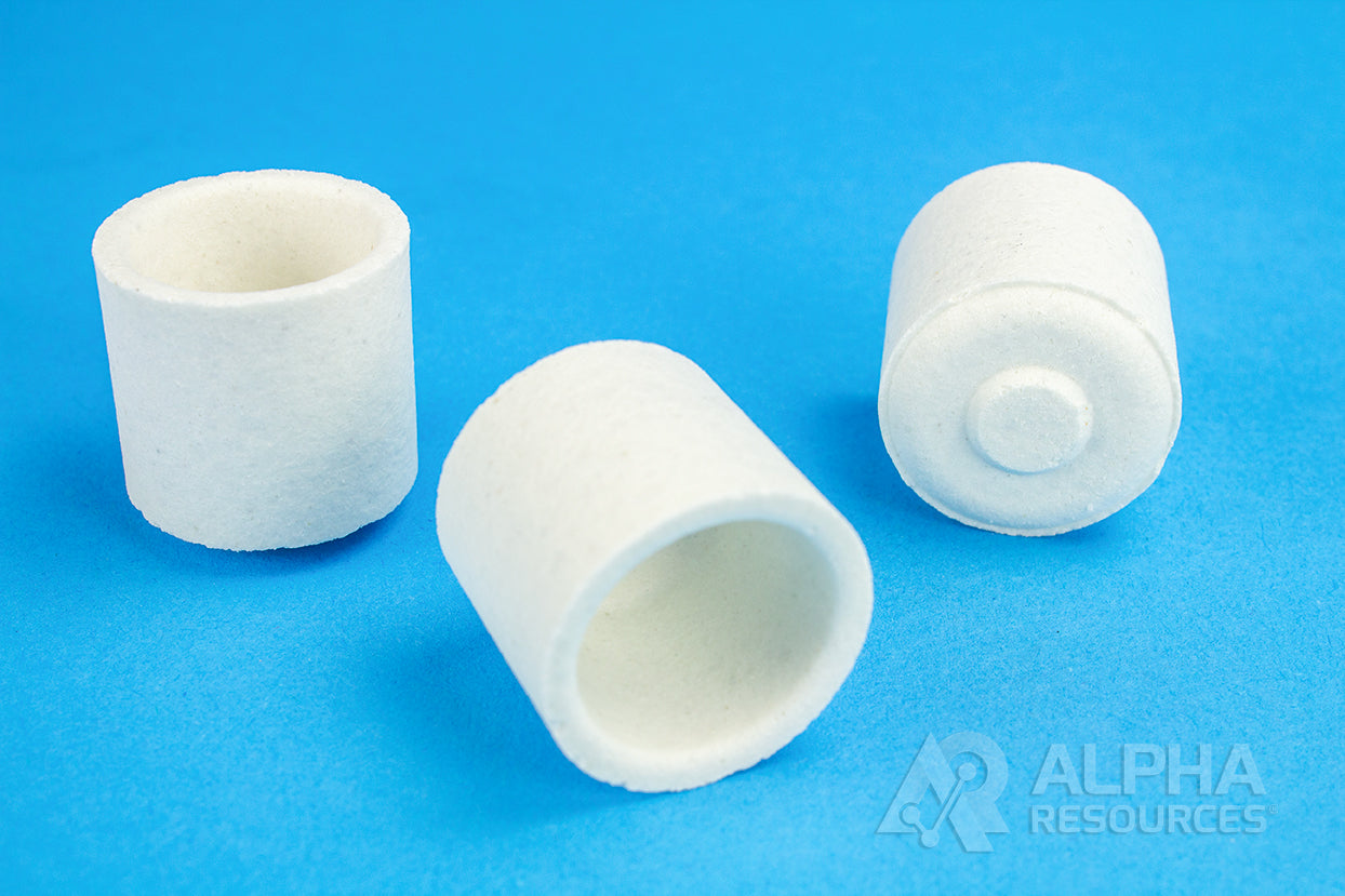 Ready Use Ceramic Crucibles - Low Blank - Foil Wrapped - Alpha Resources part AR3818HP (replaces LECO 528-120)