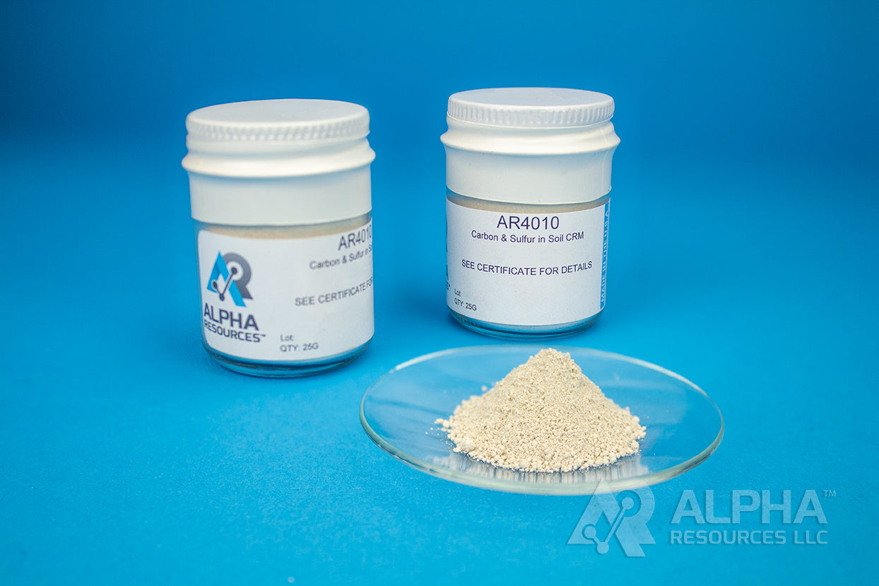 Carbon and Sulfur in Soil CRM (C=0.23%, S= 0.12%) - Alpha Resources part AR4010