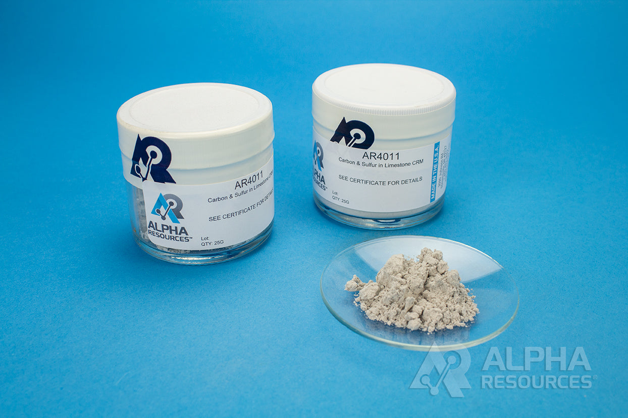 Carbon and Sulfur in Limestone CRM (C=8.91%, S=0.029%) - Alpha Resources part AR4011