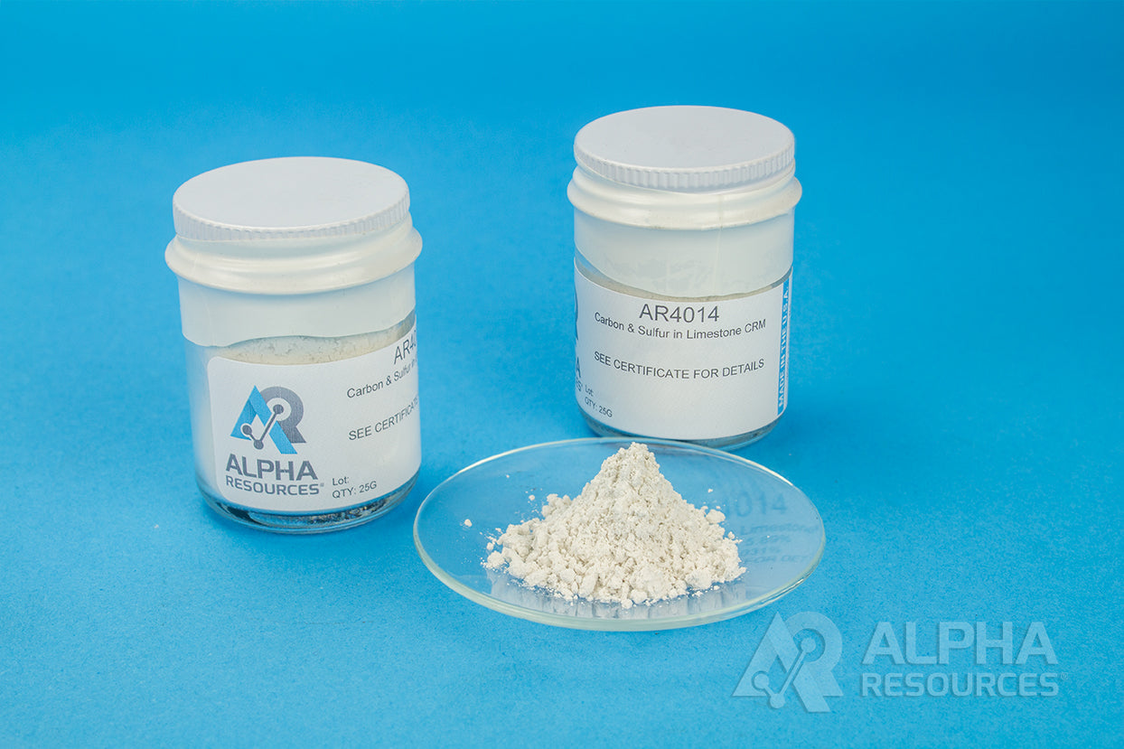 Carbon and Sulfur in Limestone CRM (C=5.89%, S=0.031%) - Alpha Resources part AR4014
