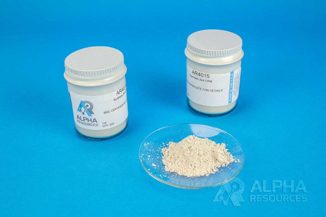 Carbon and Sulfur in Soil CRM (C=1.382% S=0.162%) - Alpha Resources part AR4015 (replaces ELTRA P90817-3004)