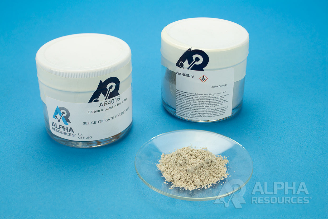 Carbon and Sulfur in Soil CRM (C=2.14%, S=1.94%) - Alpha Resources part AR4016 (replaces LECO 502-308)