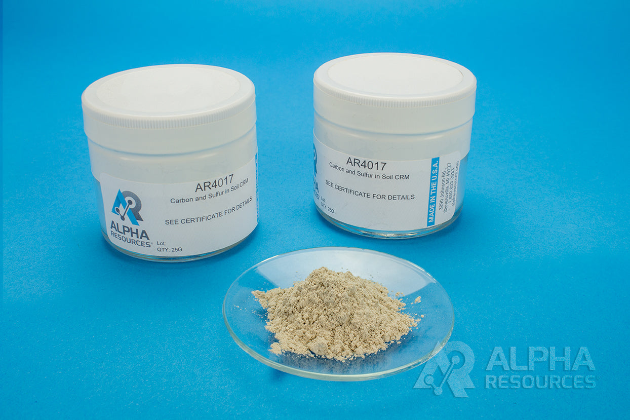 Carbon and Sulfur in Soil CRM (C=0.72% S=0.51%) - Alpha Resources part AR4017 (replaces LECO 502-318)