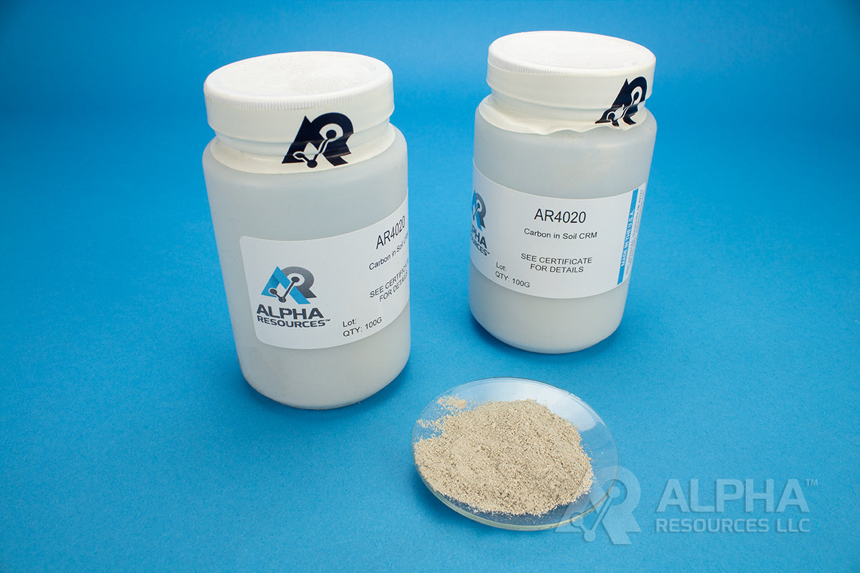 Carbon in Synthetic Soil CRM (C= 1.09%) - Alpha Resources part AR4020 (replaces LECO 502-062)