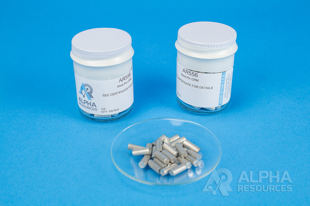 Steel Pin CRM (H= 0.00061%) - 1g Pin - Alpha Resources part AR556 (replaces LECO 501-529)