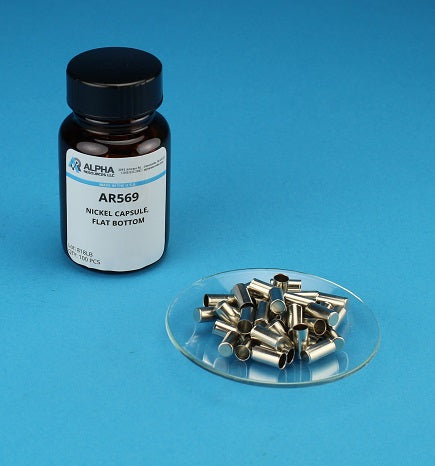 Smooth Wall Nickel Capsule (H= 10mm, OD= 5mm) Flat Bottom - Alpha Resources part AR569 (replaces ELTRA 90256)