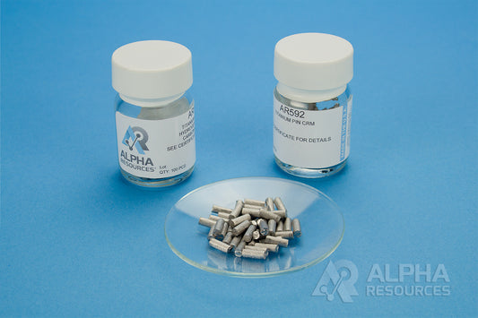 Hydrogen and Carbon in Titanium CRM (H=0.0365% C=0.0094%) - 0.25g Pin - Alpha Resources part AR592