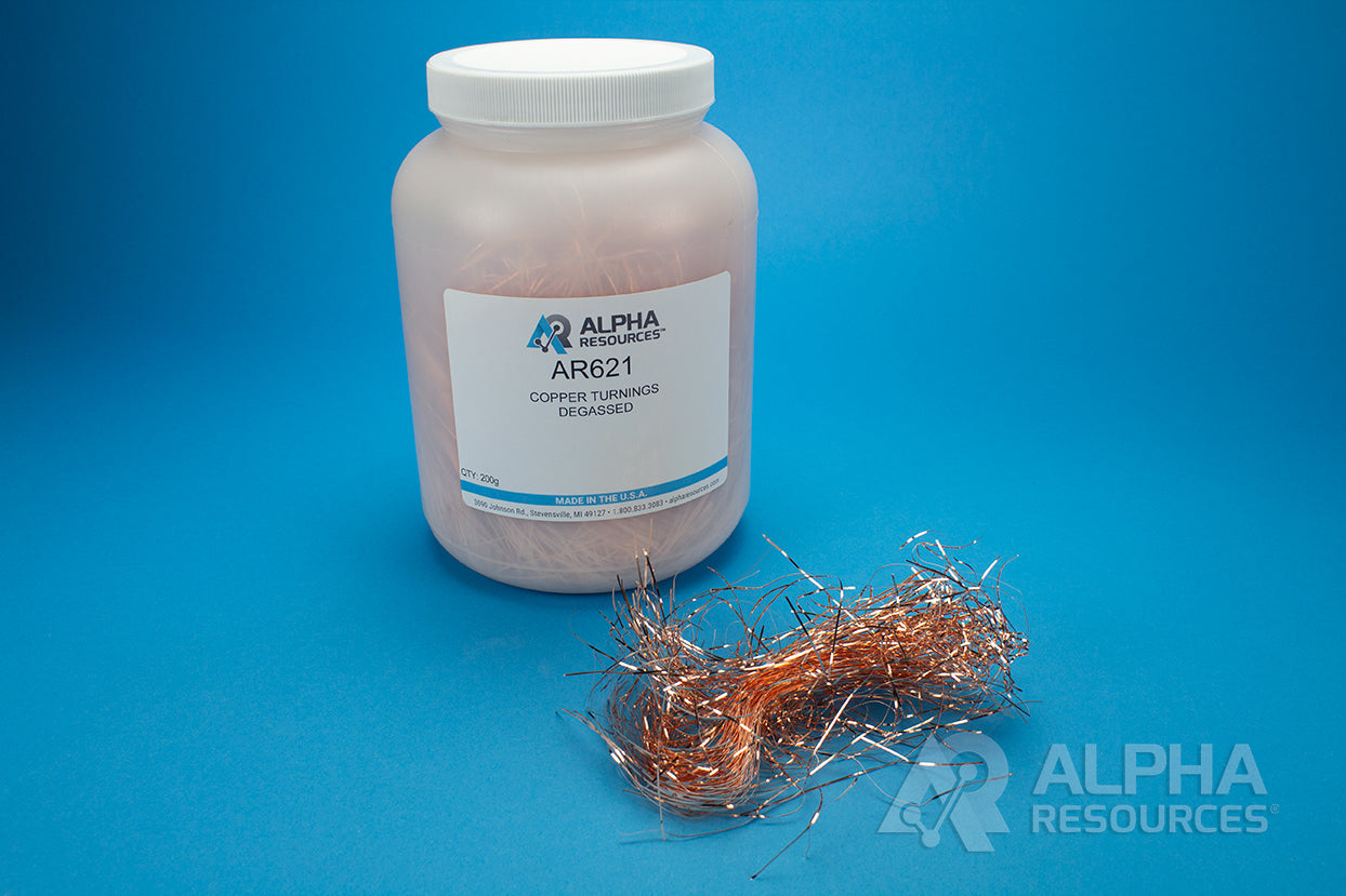 Copper Turnings, Degassed - Alpha Resources part AR621 (replaces LECO 501-621)