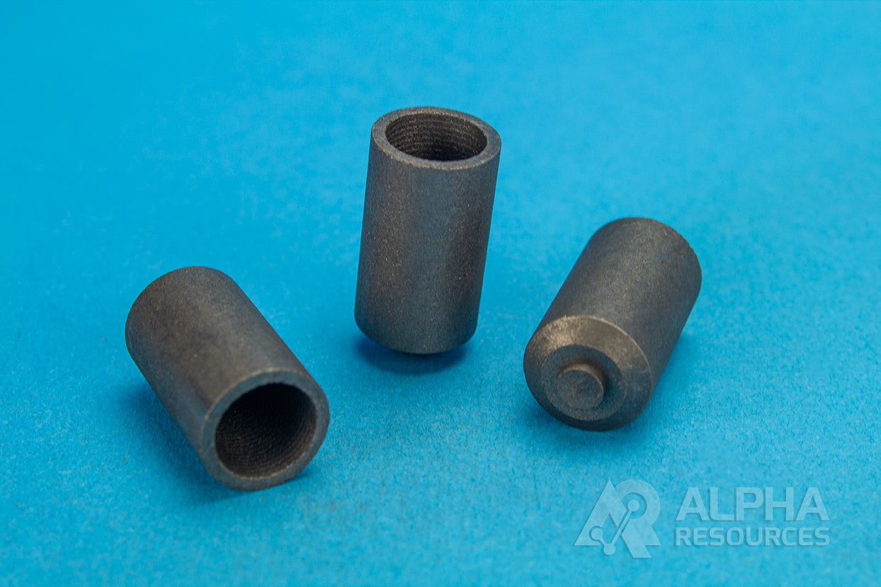 Graphite Crucible (Dimension: H=0.955" x OD=0.50") - Alpha Resources part AR6247 (replaces LECO 776-247)
