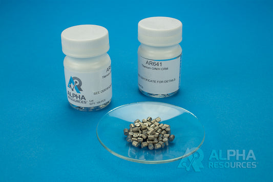 Titanium Pin CRM (O= 0.178%, N= 0.0278%, H= 0.0004% (reference only)) - 0.1g - Alpha Resources part AR641