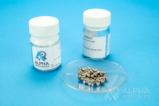 Hydrogen, Oxygen and Nitrogen in Titanium CRM (H= 0.0117%, O= 0.1048%, N= 0.0040%) - 0.1g Pin - Alpha Resources part AR647 (replaces ELTRA 91205-1004)