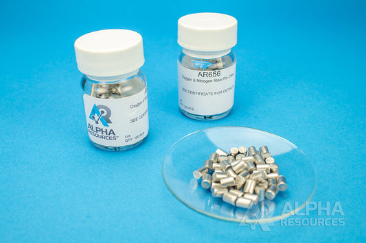 Steel Pin CRM (O= 0.0030%, N= 0.0249%) - 0.5g Pin - Alpha Resources part AR656 (replaces LECO 501-552)