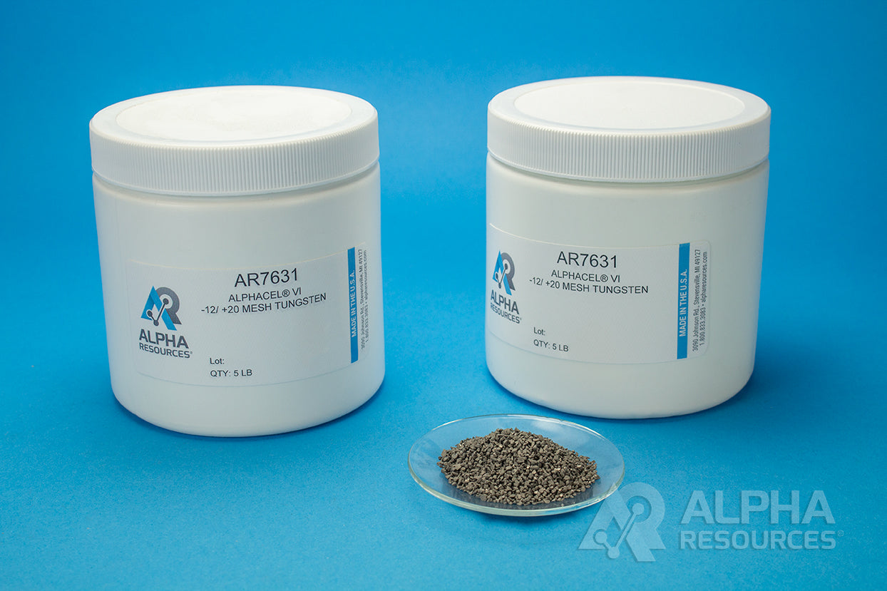 Alphacel VI Tungsten, Coarse Grain,-12/ +20 Mesh - Alpha Resources part AR7631 (replaces Horiba 1100132389)