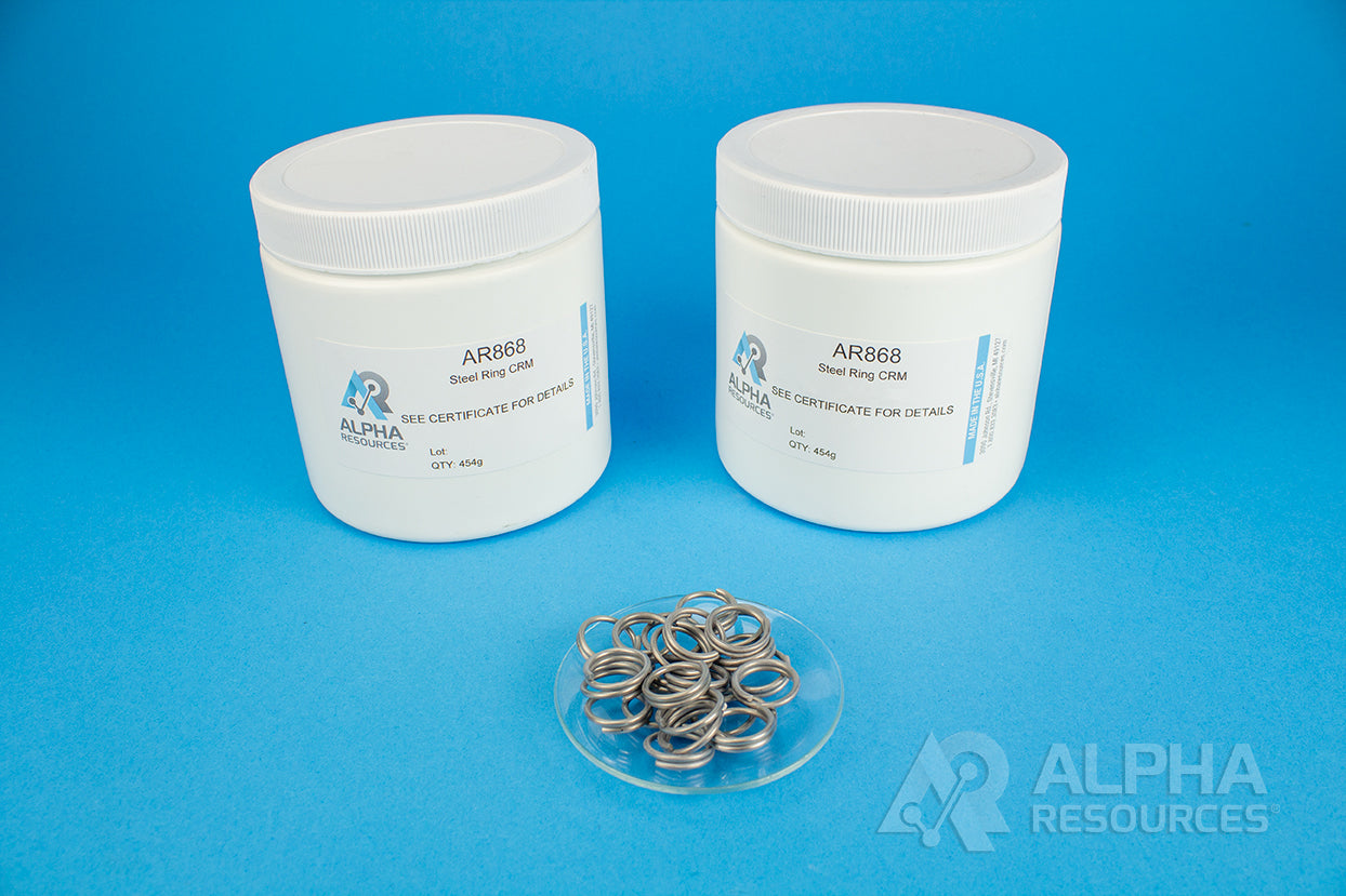 Carbon and Sulfur CRM (C= 0.108% S= 0.0016%) - 1g Ring - Alpha Resources part AR868