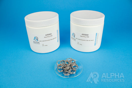 Carbon and Sulfur CRM (C= 0.108% S= 0.0016%) - 1g Ring - Alpha Resources part AR868
