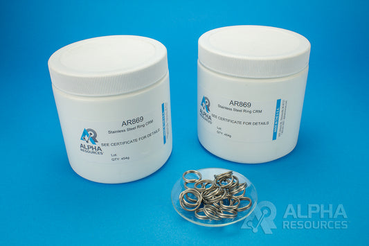 Carbon and Sulfur CRM (C= 0.020% S= 0.0023%) - 1g Ring - Alpha Resources part AR869