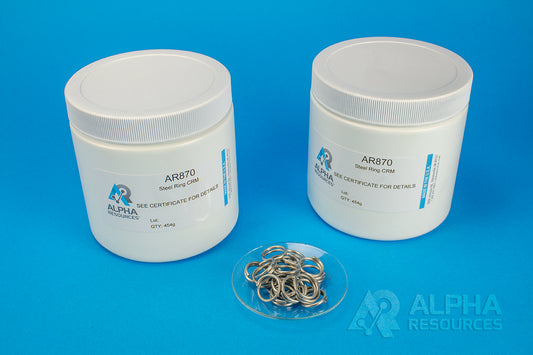 Steel Ring CRM (C= 0.0156% S= 0.0224%) - 1g Ring - Alpha Resources part AR870 (replaces LECO 501-501)