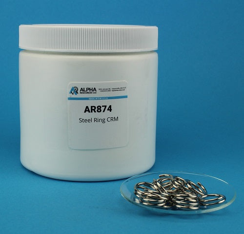 Carbon and Sulfur CRM (C= 0 .658% S= 0.0108) - 1g Ring - Alpha Resources part AR874 (replaces LECO 501-505)