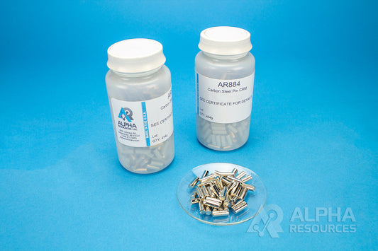 Carbon and Sulfur CRM (C= 0.483% S= 0.0120%) - 1g Steel Pin - Alpha Resources part AR884 (replaces LECO 501-678)
