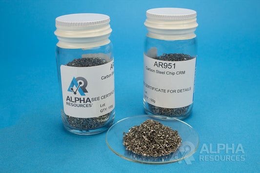 Carbon, Sulfur and Nitrogen Steel Chip CRM (C= 0.167%, S= 0.022%, N= 0.0100%) - Alpha Resources part AR951 (replaces ELTRA P92400-3050)