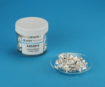Pressed Silver Capsule (H= 12mm, D= 5mm) - Alpha Resources part ASD2010