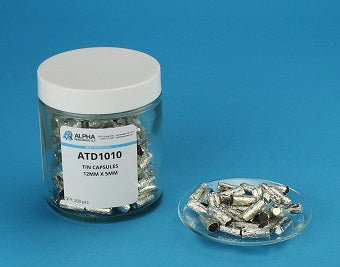 Pressed Tin Capsule (H=12mm, D=5mm WGT=60mg) - Alpha Resources part ATD1010