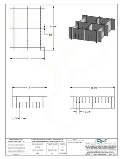 TrippNT 51984 Adjustable Element Drawer Divider Assembly View
