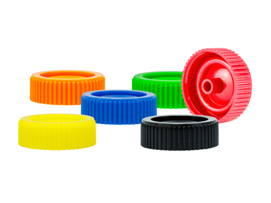 Caplugs® Evergreen 300-3532-X20 — HDPE Screw Cap, 20 mL Vial / 30 mL Tube, Assorted, 1000/Bag