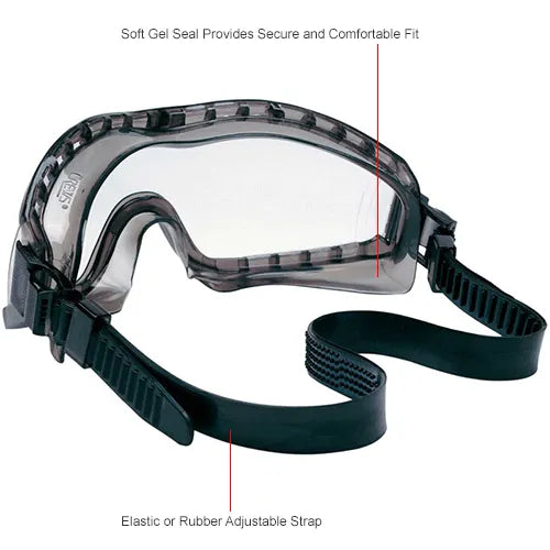 MCR Safety 2310AF Stryker Safety Goggle Worn View 2