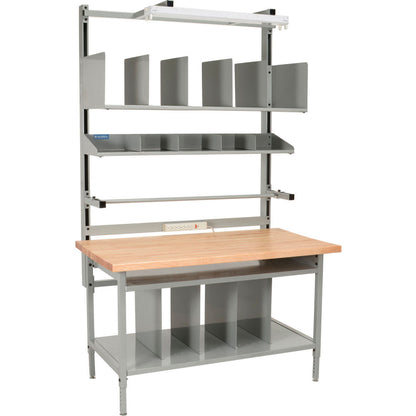 Global Industrial Bench-In-A-Box Packing Workbench, Butcher Block Eased Edge, 60"W x 30"D