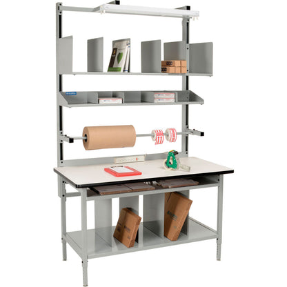 Global Industrial Bench-In-A-Box Packing Workbench, Laminate T-Mold Edge, 60"W x 30"D