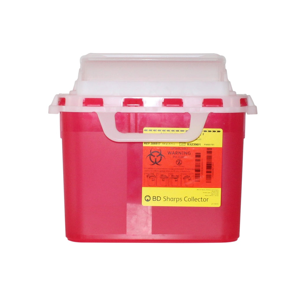 BD Sharps Container 5.4 Quart Rotating Chamber Touchless Disposal Detail