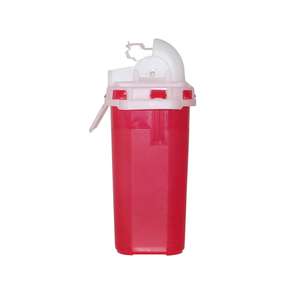 BD Sharps Container 5.4 Quart Chamber Open Showing Interior Capacity