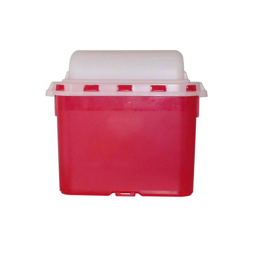 BD Sharps Container 5.4 Quart Installed in TrippNT Phlebotomy Pro Cart Rail Top