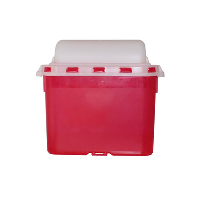 BD Sharps Container 5.4 Quart Installed in TrippNT Phlebotomy Pro Cart Rail Top