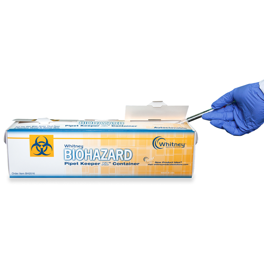 Biohazard Pipet Keeper XL Container, Case of 50 - BH2016