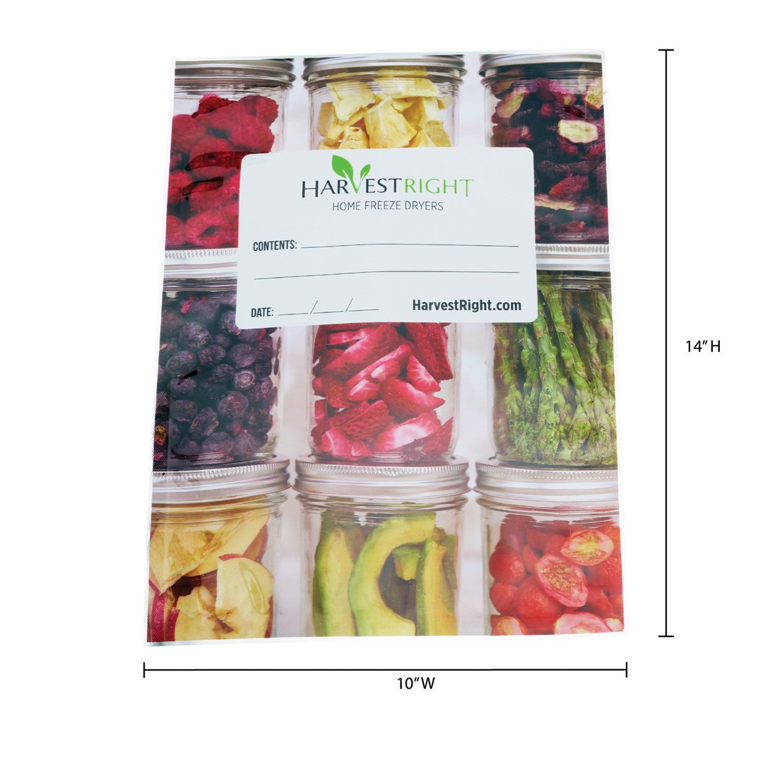 Harvest Right 7 mil Mylar Bags — 10" × 14" — case of 6 × 50