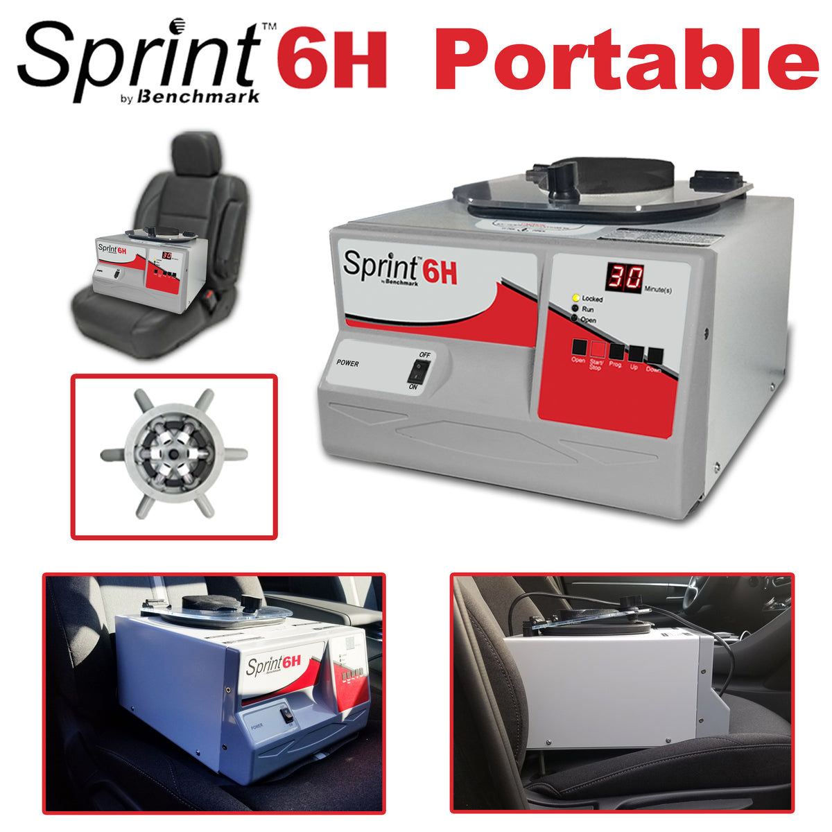 Benchmark Scientific Sprint 6H Portable Clinical Centrifuge Kit C5000-6H-PT