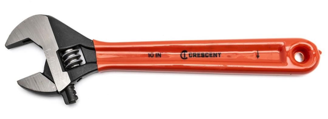 Crescent 10" Black Oxide Adjustable Wrench with Cushion Grip AT210CVS