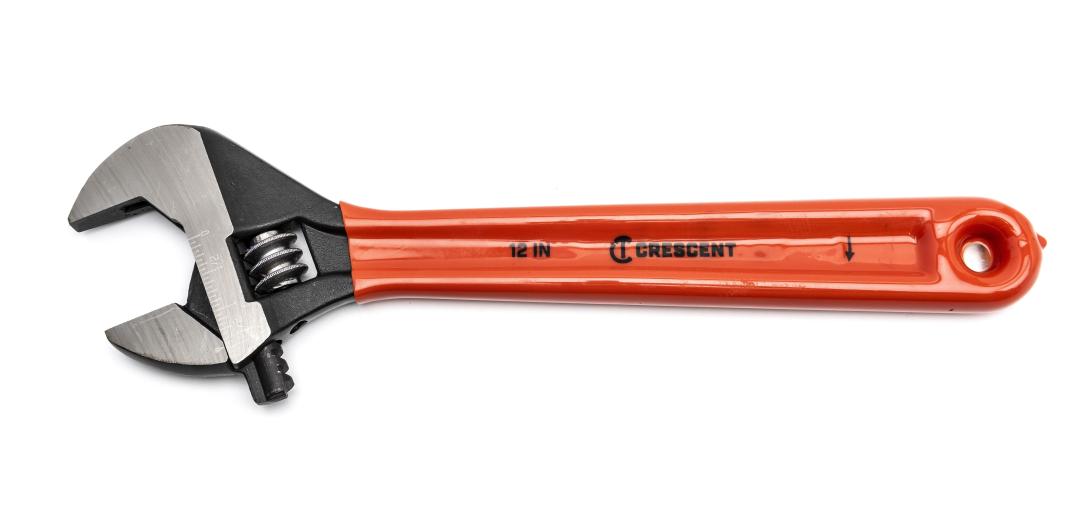 Crescent 12" Black Oxide Adjustable Wrench with Cushion Grip AT212CVS