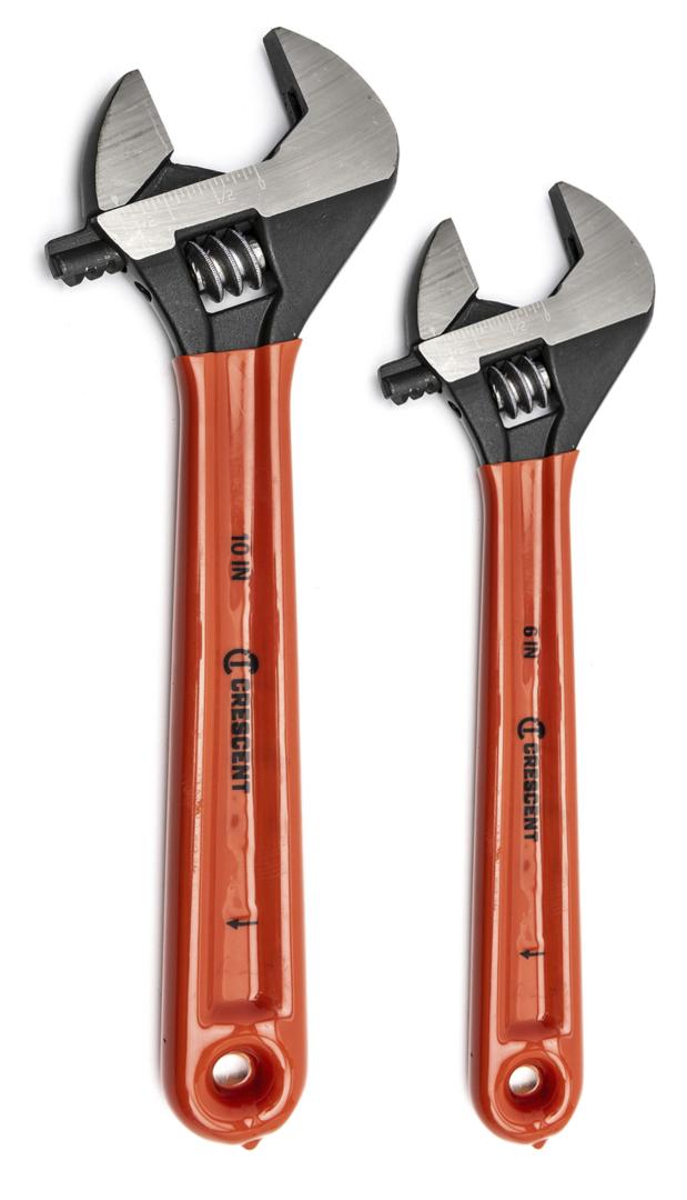 Crescent 2 Piece Adjustable Black Oxide Cushion Grip Wrench Set 6" & 10" AT2610CVS