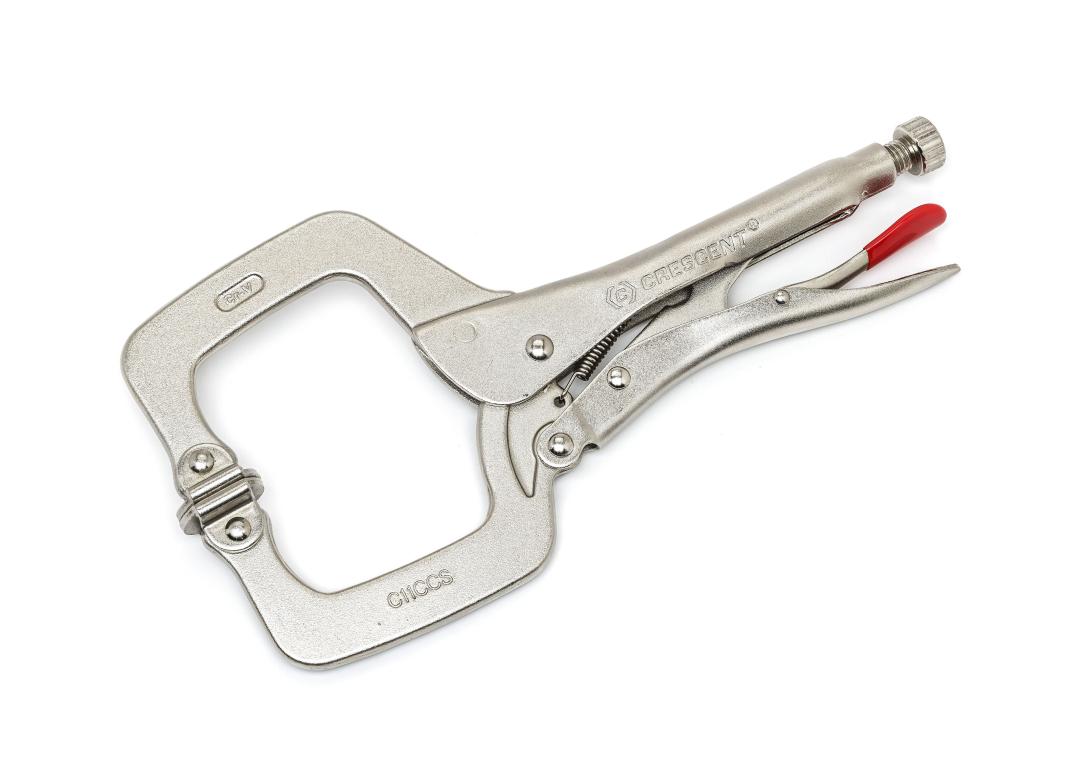 Crescent 11" Locking C-Clamp with Swivel Pad Tips C11CCSVN