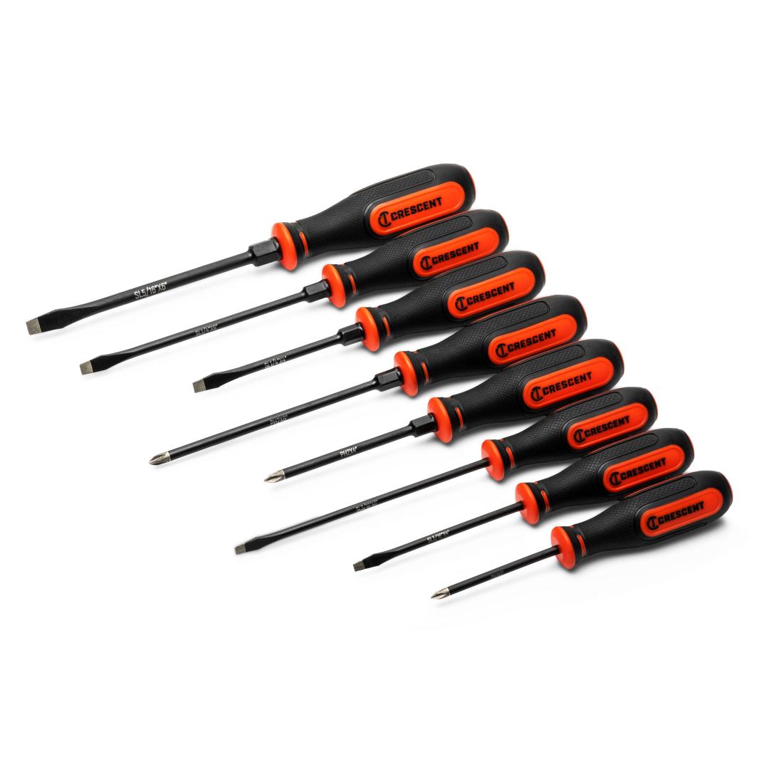 Crescent 8 Piece Diamond Tip Dual Material Screwdriver Set CDT8PCSET