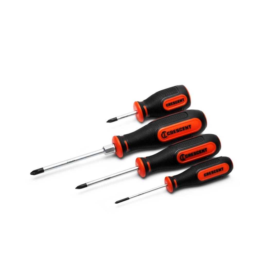 Crescent 4 Piece Philips Dual Material Screwdriver Set CPSET4PC