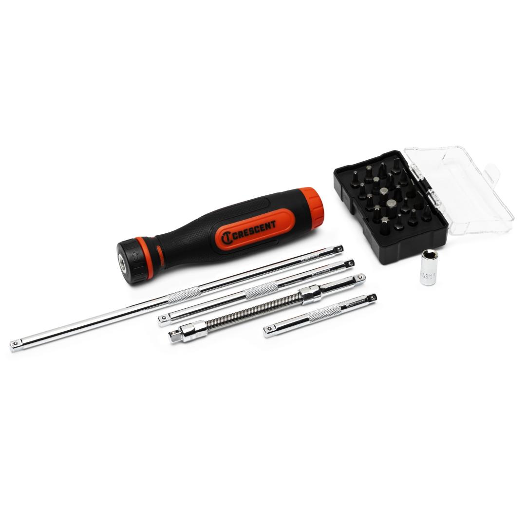 Crescent 26 Piece Ratcheting Bit Driver Set CRBSDS26PC