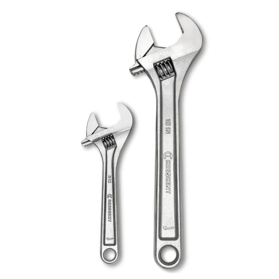 Crescent 2 Piece Adjustable Wrench Set 6" & 10" AC2610VS