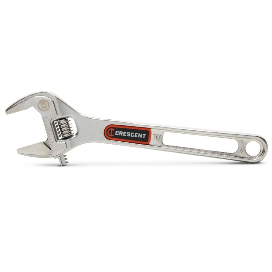 Crescent 10" Chrome Adjustable Wrench with Quick-Fit-Jaw AC310VS