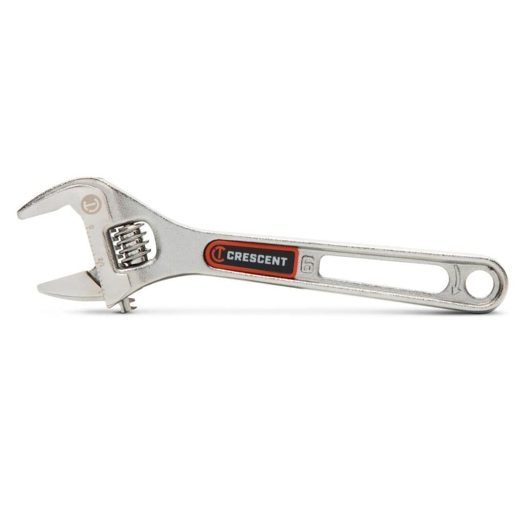 Crescent 6" Chrome Adjustable Wrench with Quick-Fit-Jaw AC36VS
