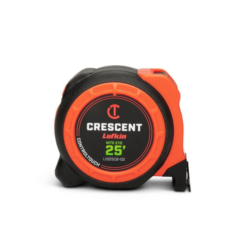 Crescent 1-3/16" x 25' CONTROLTOUCH NITE EYE™ Tape Measure L1025CB-02