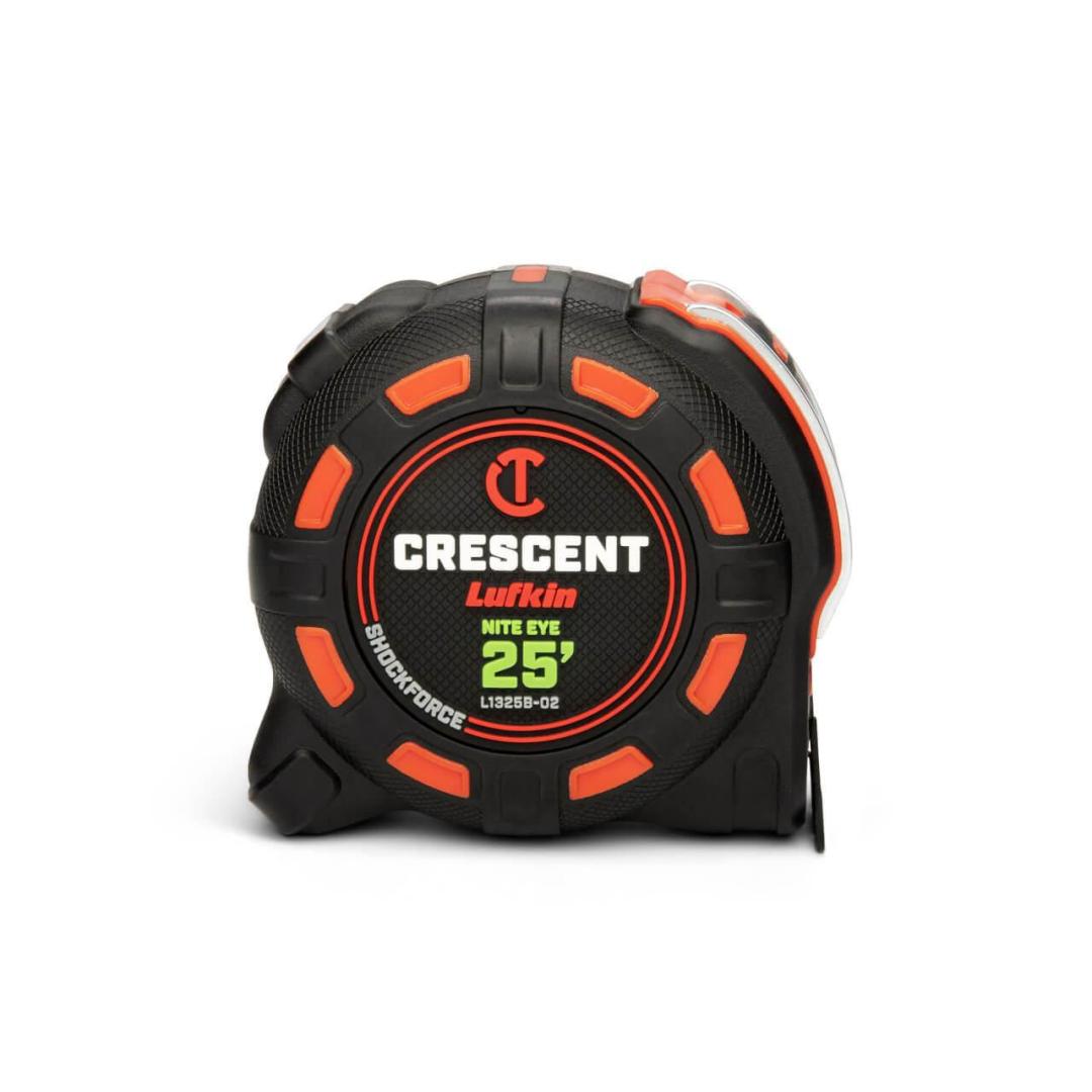 Crescent 1-1/4" x 25' SHOCKFORCE NITE EYE™ Tape Measure L1325B-02